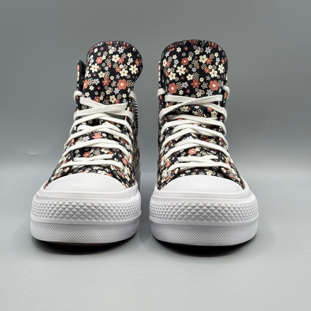 Converse Women's 7 Hi Top Sneakers Platform CTAS Lift Embroidered Flower A14264C - Picture 5 of 13